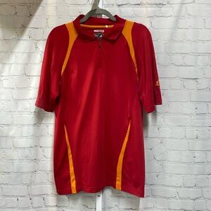 Adidas climacool zip front reflective back polo medium shirt